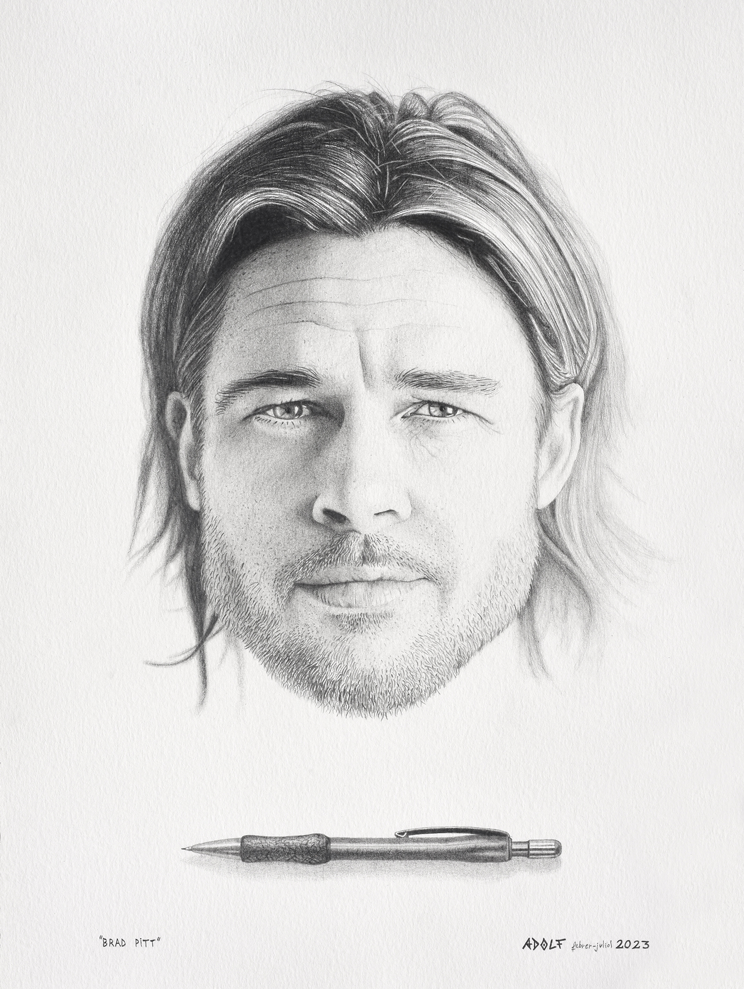 Brad Pitt drawing dibuix