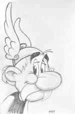 Asterix pencil drawing